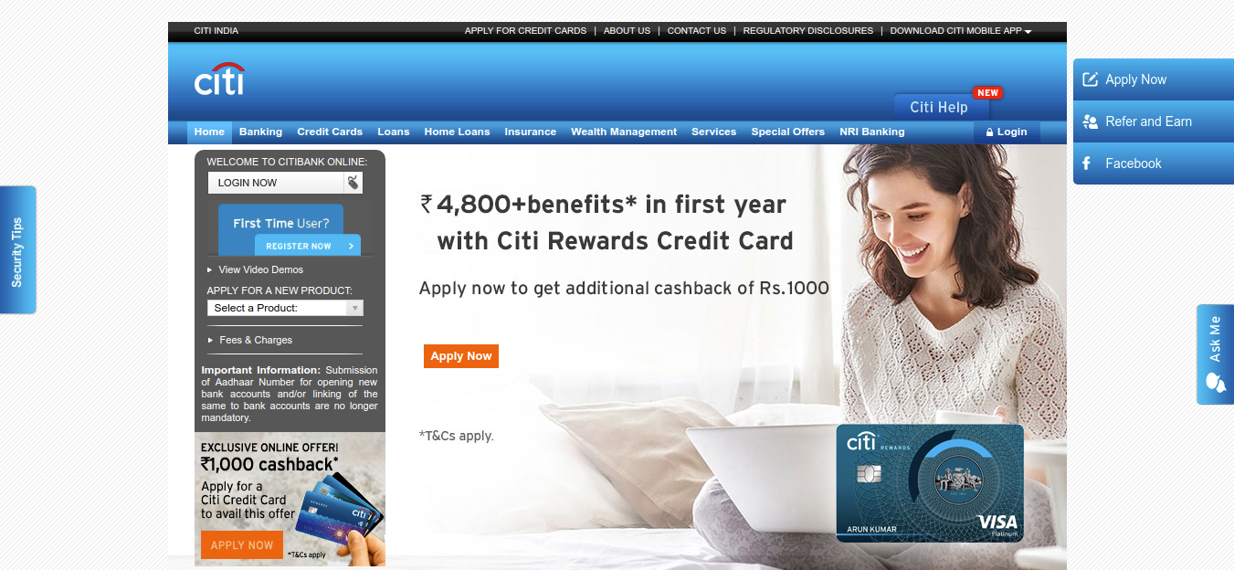 citi bank online log in