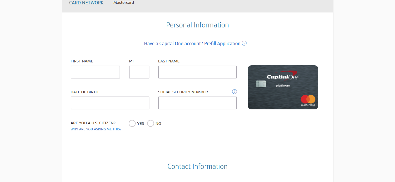 Apply for a Capital One Card