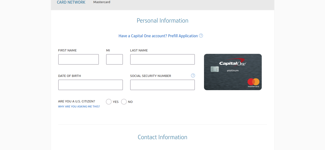 capital one walmart credit card application status