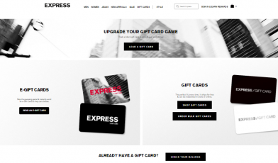 Check Express gift card balance