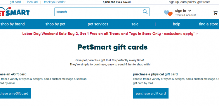 PetSmart Gift Card Balance