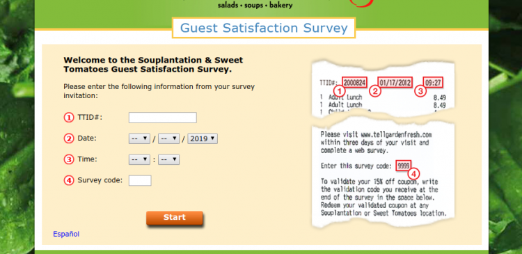 Souplantation Guest Satisfaction Survey