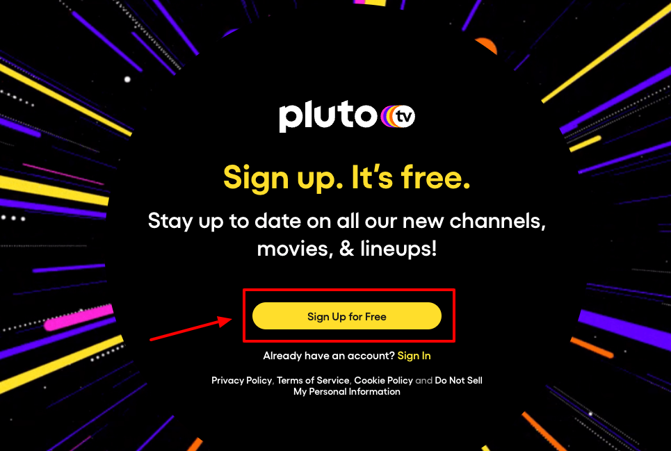 pluto tv activation