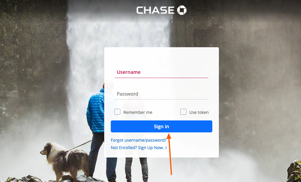 chase marriott premier credit card login page
